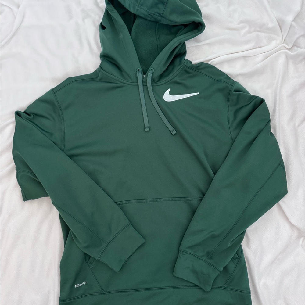 NikeFit Forest Green Hoodie with White Swoosh